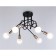 Lamp ceiling in the style of Ambrella Light, Loft, TR80419, 6HE27, black color, gold