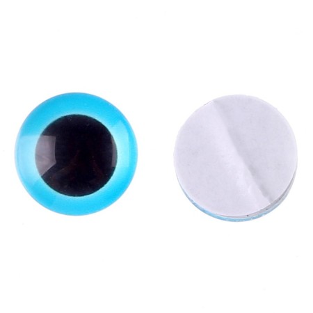 Elose -based eyes, set of 10 pcs., Size 1 pc. - 15 mm, blue color