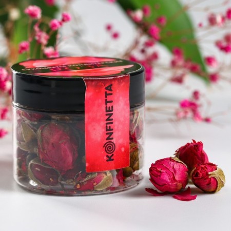 Dry flowers "rose" for cupcakes, cakes, cakes, drinks, 10 g.-2