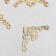 Metal "patterned corner" set set 6 pcs gold 3.5x3.5 cm