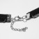 Choker "jeans" flower with pearls, white-black color, 36 cm