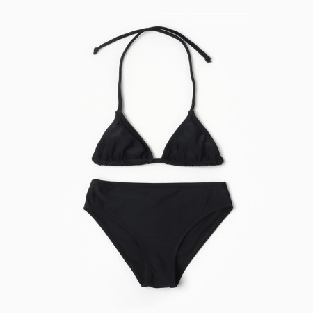 Separate swimsuit for girls, black color, height 104-110 cm