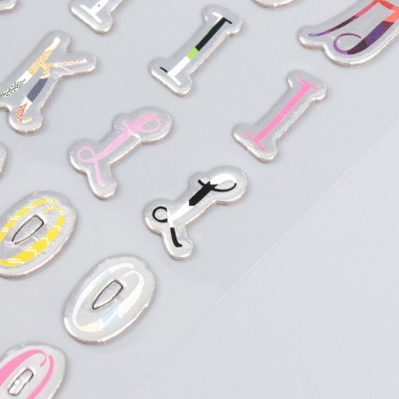 Plastic sticker "English alphabet and numbers. Recommend" 31x14 cm-1