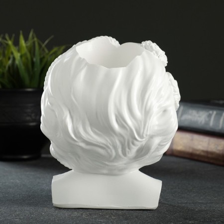 Kashpo - organizer "Gorgon Medusa" Belaya, 12.5x16x10.5cm-3