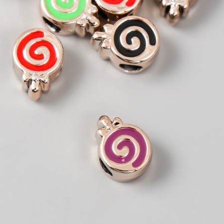Beads for creativity plastic "Karamel Bright middle" Mix set 10 pcs 1.4x1.1 cm 781244-1