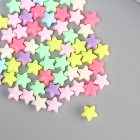 Beads for creativity Plastic "Stars" Color Tender flowers set 500 g 1x1x0.6 cm-2