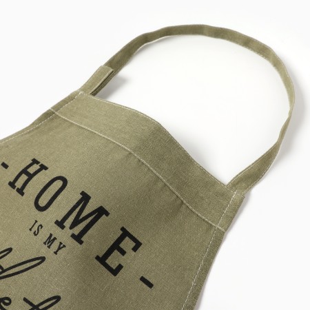Apron Ethel "Home", green color, 60x75 cm, 50%HL, 50%flax-1