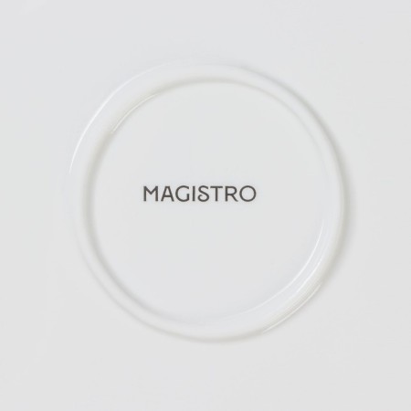 Porcelain dining porcelain Magistro "Flower", D = 25 cm, white color-8