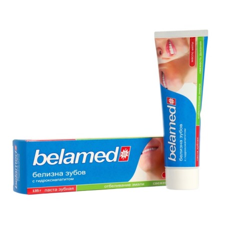Paste toothpass Belamed White tooths with hydroxyapatitis, 135 g
