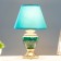 Lima table lamp E14 40W green-gold 22x22x35 cm