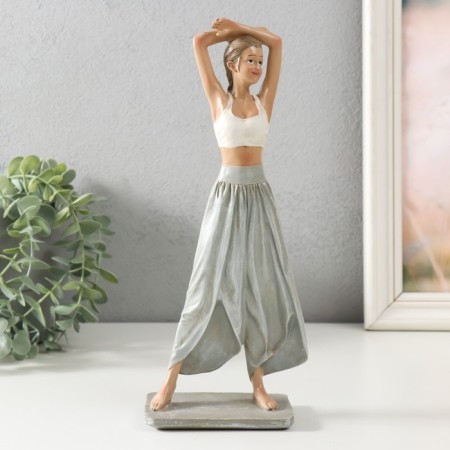 Polystone souvenir "Girl practicing yoga" 11x6.5x27 cm