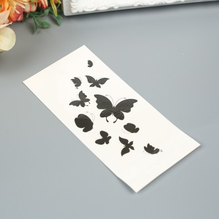 Tattoo on the body "Black butterflies"-1