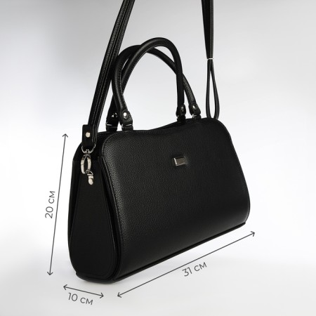 Female bag Textura, tout, average size, black color-2