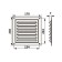 Ventilation grate Zein Lux RM1724KR, 170 x 240 mm, with a grid, metal, brown