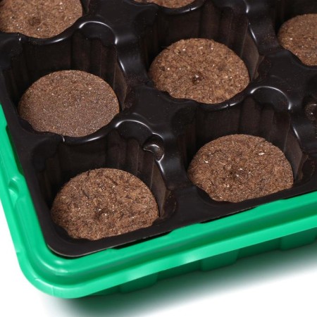 Set for seedlings: peat tablet D = 4.1 cm (24 pcs.), Greenhouse 33 × 20 cm-3
