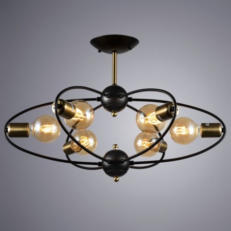 Glasgow chandelier, 6x40W E27, black color-1