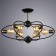 Glasgow chandelier, 6x40W E27, black color