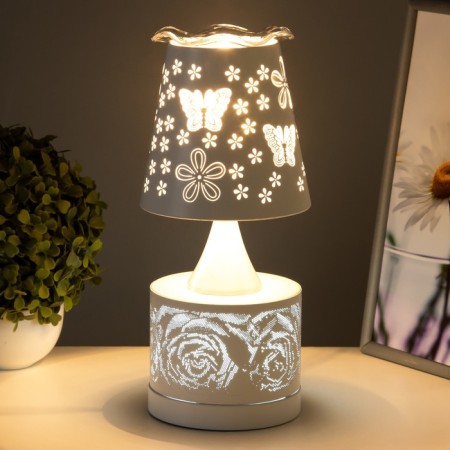 Aroma lace with backlight "Flowers" E27 40W+RGB white 13x13x30 cm-4