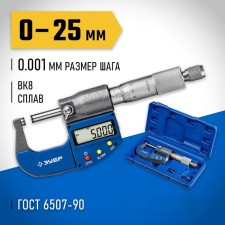 Micrometer of digital bison MK 25 34482-25_z02, smooth digital, 0-25 mm