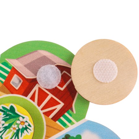 Puzzle. Training circle with Velcro "Who lives where and who eats what?"-3