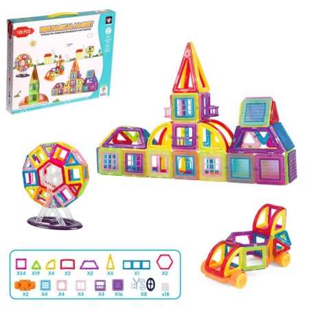 Magnetic designer "Mini Magic Magnet", 128 parts