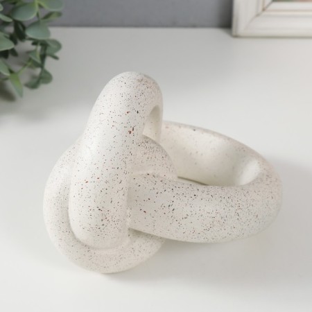 Polystone souvenir "Abstract node" White with black interspersed 16.5x15x13 cm-1