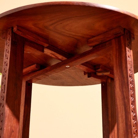 Coffee table 45x45x50 cm, shisham tree-4