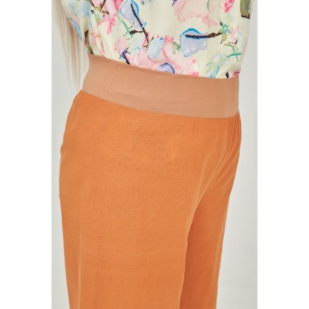 Female trousers, size 60, brown color-4