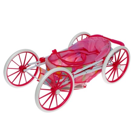 Stroller for dolls is universal, with a basket, a metal frame-9