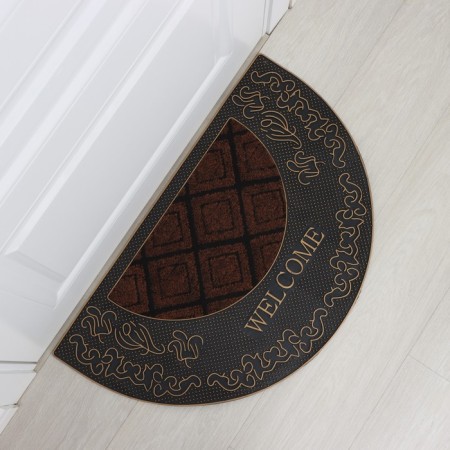 Rug of the groomed semicircular shade "Welcome Pattern", 45 × 74 cm-1