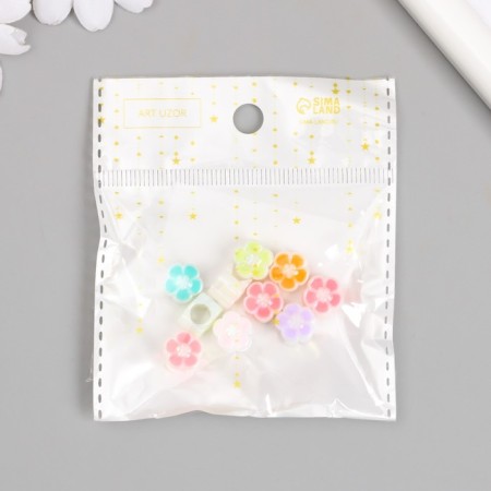 Busina for creativity plastic "Flower Flower" Miks Mix 0.7x1.1x1.1 cm-3