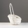 Wicker basket, 26x21x8x13x32 cm, white, willow