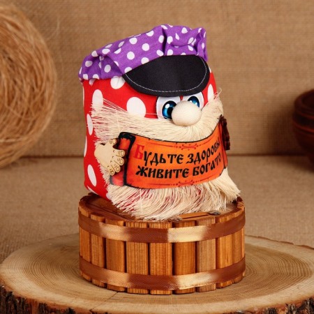The charm-cap "Be healthy, live rich", 22 x 14 cm, mix-1