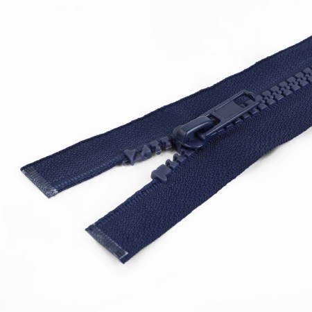 Lightning "Tractor", No. 5, connective, 2 runners, automatic locks, 100 cm, dark blue color-1