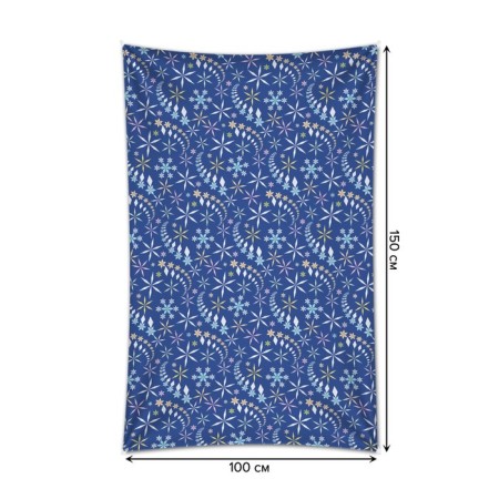 Decorative panel with photo printing "Dance of Snowflakes", vertical, size 100x150 cm-1