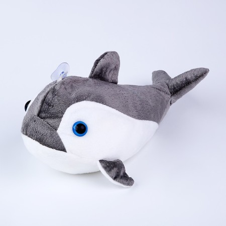 Soft toy "Shark", 25 cm, gray color-3