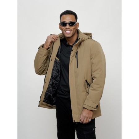 Male demi -season park, size 50, beige color-12