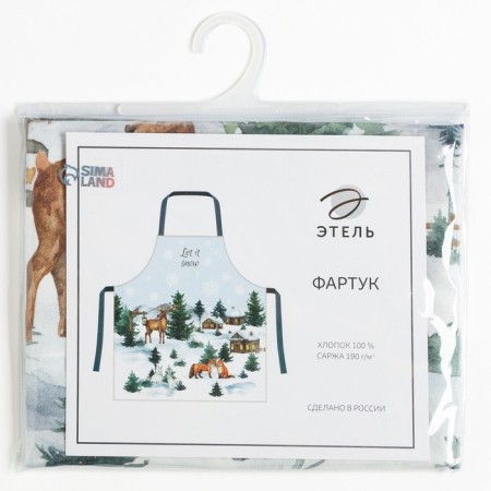 Apron "Ethel" Forest Animals 60x70cm, 100% HL, sarzha 190 g/m2-9