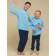 Set for boys, height 134 cm, blue color