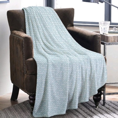 Blanket, size 100 × 140 cm, print ornament, sea wave