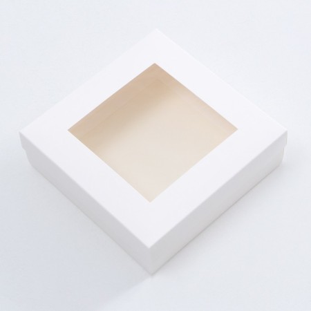 The box is folding, the lid is, with the window, white, 20 x 20 x 6 cm-1