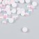 Decor "Semiobusins ​​and rhinestones. Pink-blue gradient" d = 6 mm 10g 200 pcs 5x2.5 mix