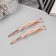 Invisibility for hair "Kalie" (set 2 pcs) arc, 6 cm, pink gold