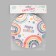 Disposable paper plate "Happy Birthday", set 6 pcs, 18 cm