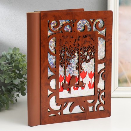 Photo album magnetic 20 sheets "Bird on a swing" 3x23.5x29 cm