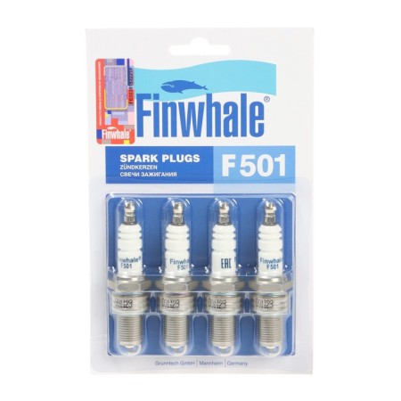 Finwhale F501 2101-07 spark plugs, set 4 pcs analog: 241235563, W20EP -U, 2166-2