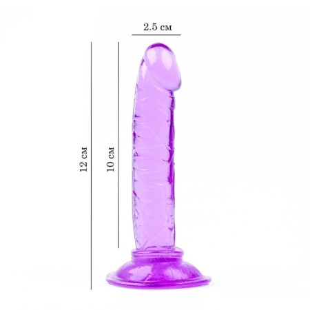 Falloimitator Realist Oka-Khpoki, on the suction cup, anal, gel, 12 x 2.5 cm, lilac-4
