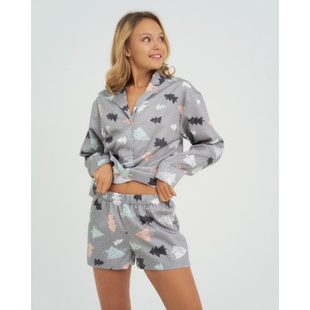 Пижама (рубашка, шорты) женская KAFTAN "Елки", р. 40-42-4