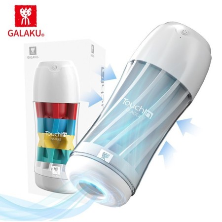 Masturbator Galaku Cup Glacier, with vibration, 20 modes, ZU USB, white