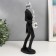 Souvenir Polystone "Saxophonist" Black with silver 30x6.5x10 cm